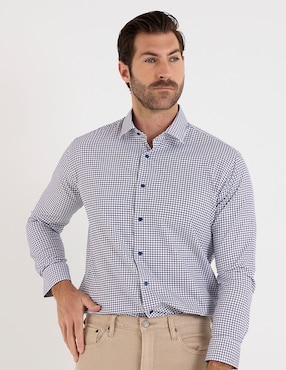 Camisa de vestir Pierre Cardin manga larga para hombre