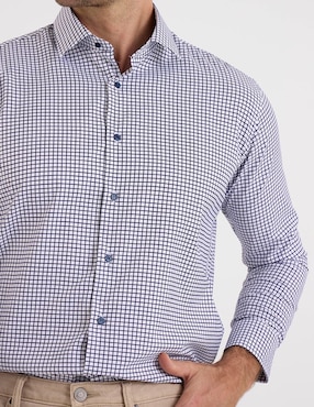 Camisa de vestir Pierre Cardin manga larga para hombre