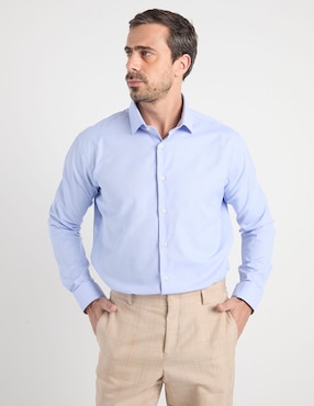 Camisa casual Pierre Cardin manga larga para hombre