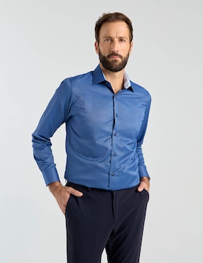 Camisa de vestir Parllieni manga larga para hombre