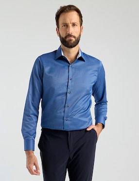 Camisa de vestir Parllieni manga larga para hombre