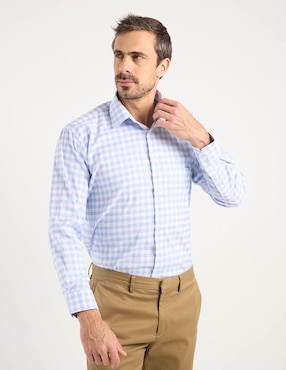 Camisa business casual Pierre Cardin manga larga para hombre