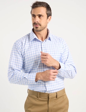 Camisa business casual Pierre Cardin manga larga para hombre