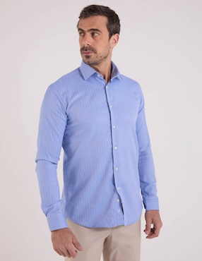 Camisa de vestir Pierre Cardin manga larga para hombre