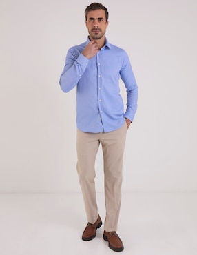 Camisa de vestir Pierre Cardin manga larga para hombre