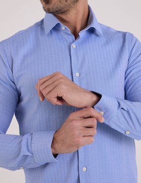 Camisa de vestir Pierre Cardin manga larga para hombre