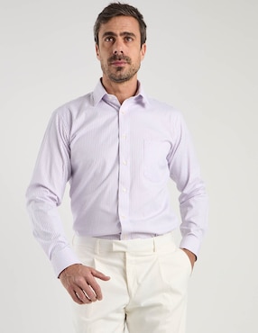 Camisa business casual Pierre Cardin manga larga para hombre