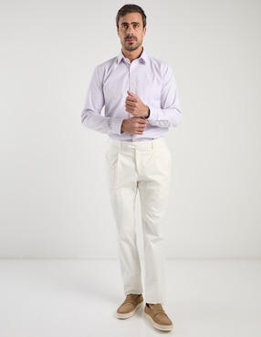Camisa business casual Pierre Cardin manga larga para hombre