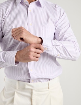 Camisa business casual Pierre Cardin manga larga para hombre