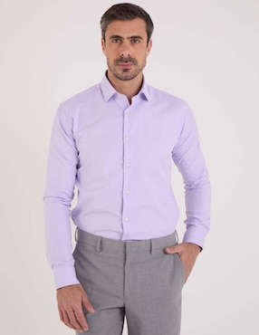 Camisa de vestir Pierre Cardin manga larga para hombre