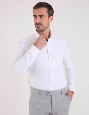 Camisa de vestir Pierre Cardin manga larga para hombre