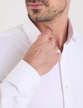 Camisa de vestir Pierre Cardin manga larga para hombre