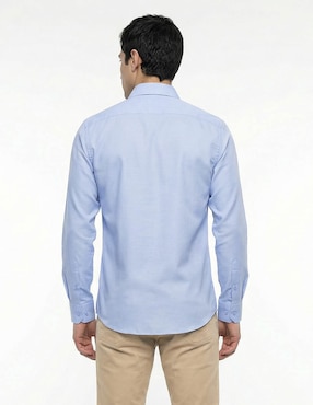 Camisa business casual Contempo manga larga para hombre