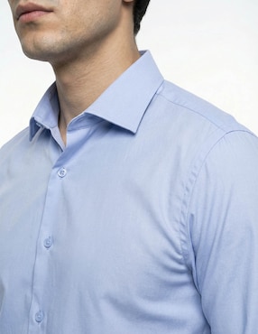 Camisa business casual Contempo manga larga para hombre
