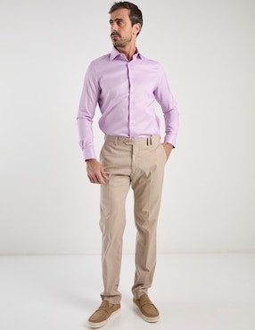 Camisa business casual Contempo manga larga para hombre