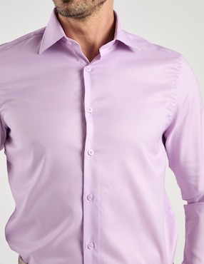 Camisa business casual Contempo manga larga para hombre