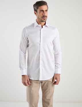 Camisa de vestir Contempo manga larga para hombre