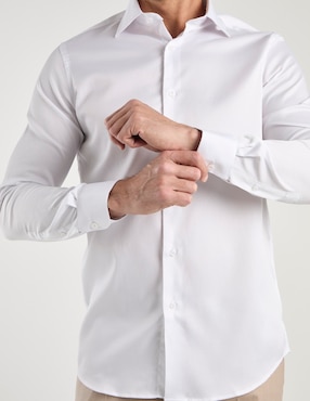 Camisa de vestir Contempo manga larga para hombre