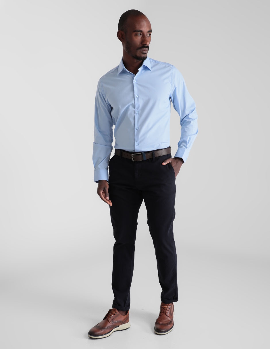 Camisa casual manga larga para hombre 3