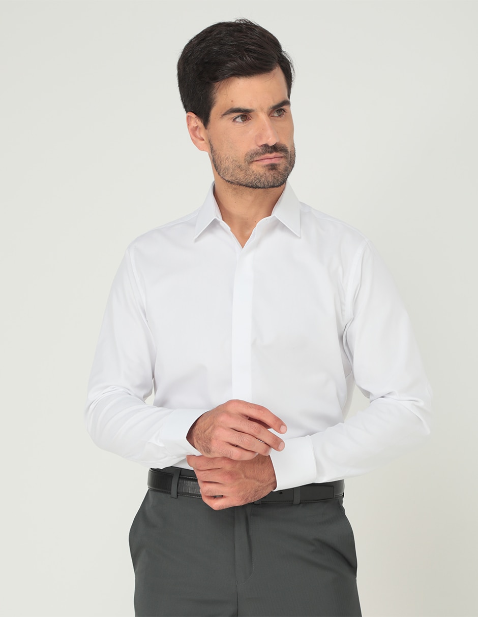 Camisa de vestir manga larga para hombre