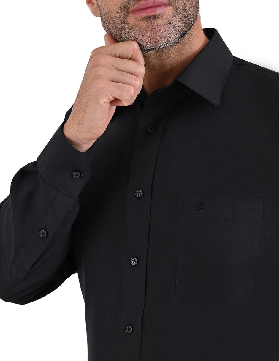 CAMISA 8111, 15/3, NEGRO PIERRE CARDIN