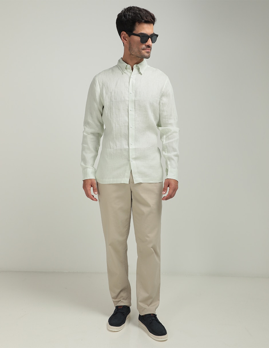 Camisa casual manga larga para hombre 3