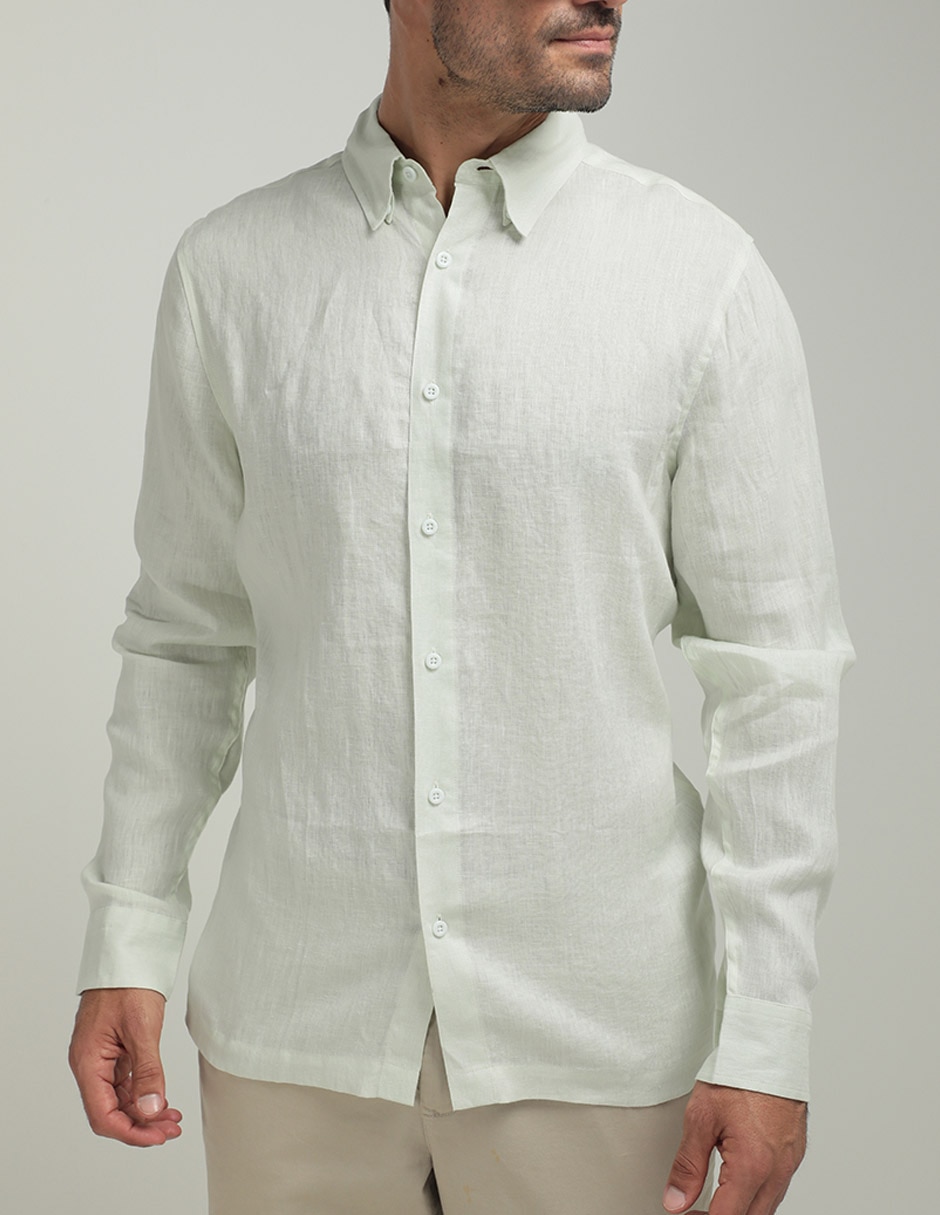 Camisa casual manga larga para hombre 4
