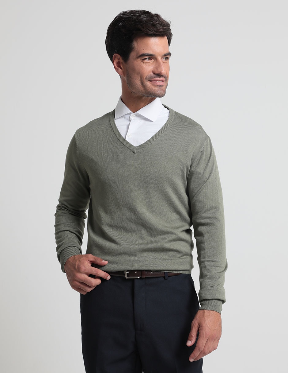 Sueter cuello V para hombre Sueter cuello V para hombre