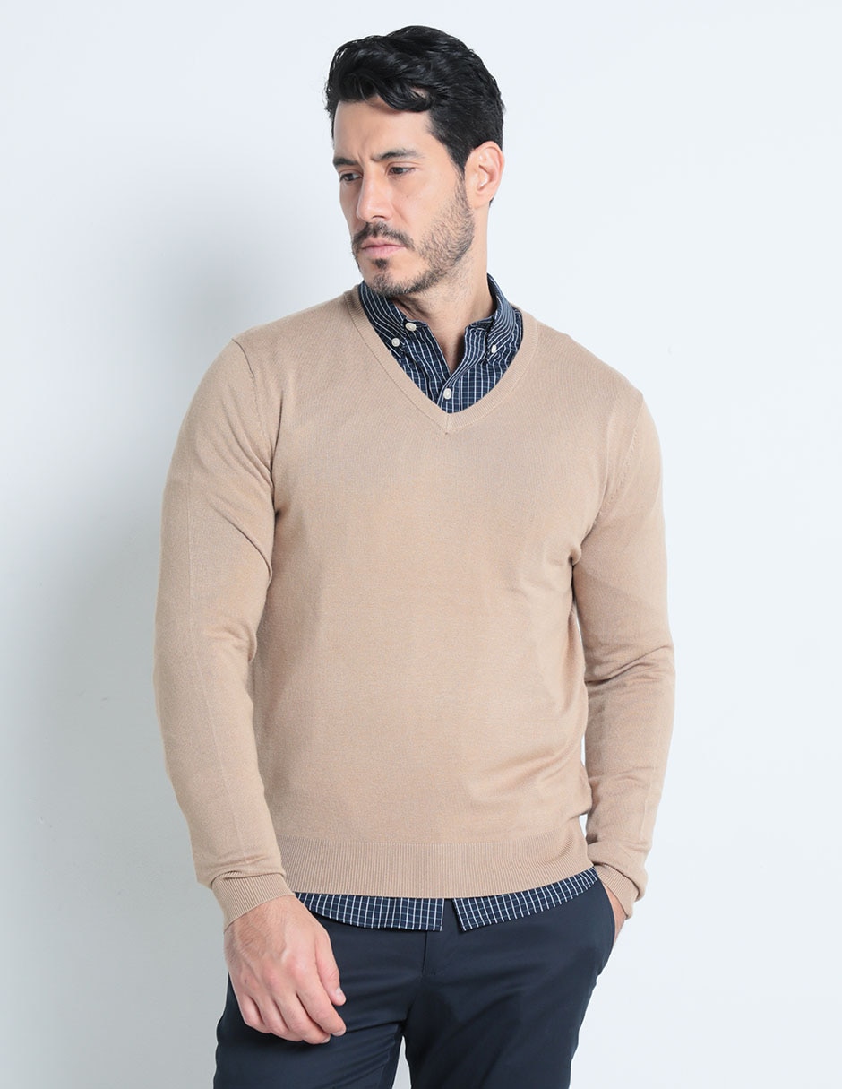 Sueter cuello V para hombre Sueter cuello V para hombre