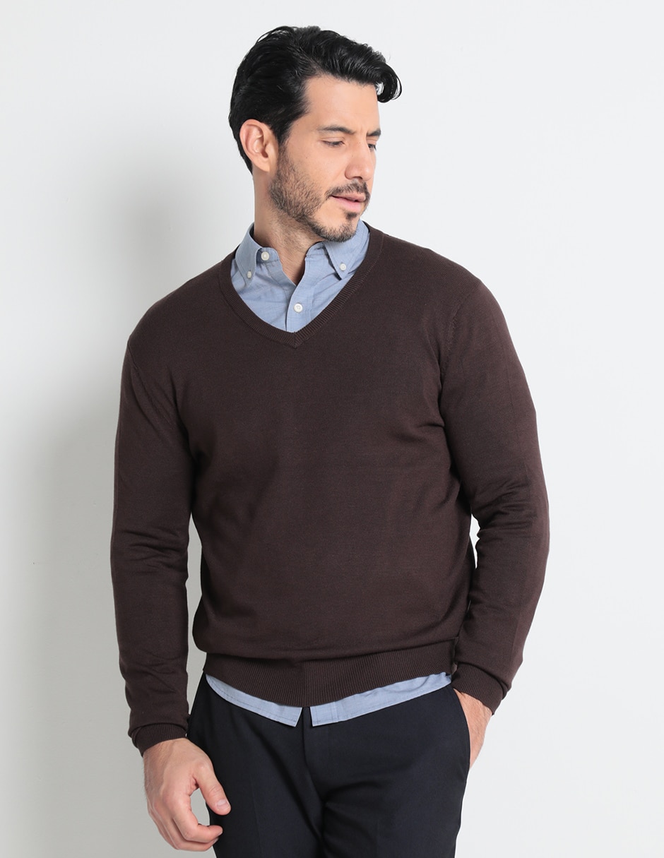 Sueter cuello V para hombre Sueter cuello V para hombre