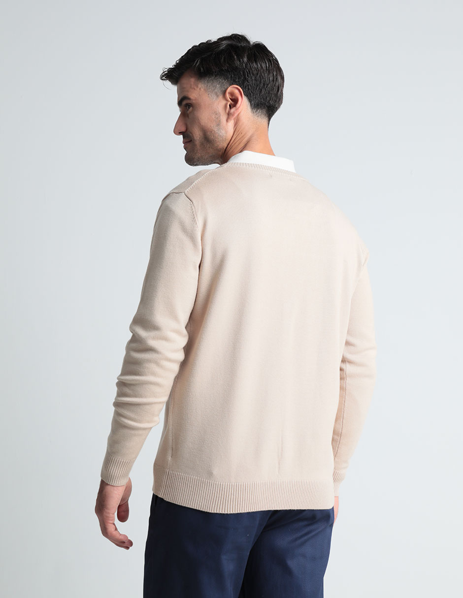 Suéter cuello V para hombre 2
