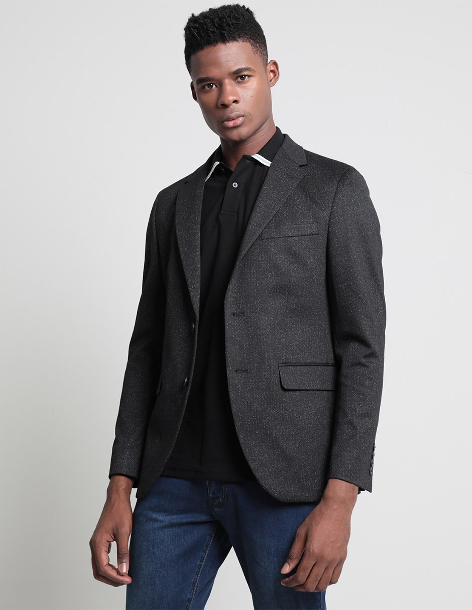 Pantalón Negro Traje De Hombre Gris Con Negro Combinacion Saco