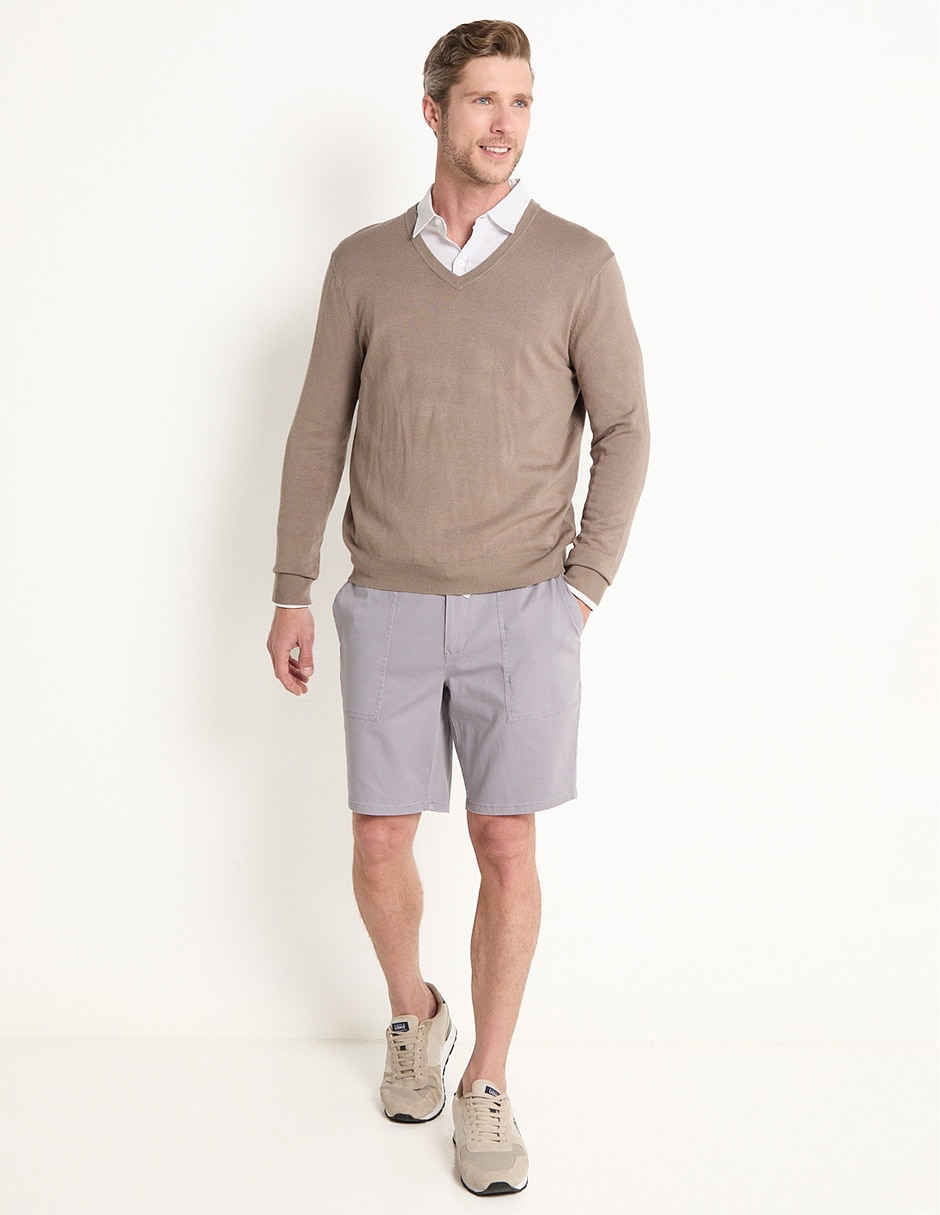Sueter cuello V para hombre 3