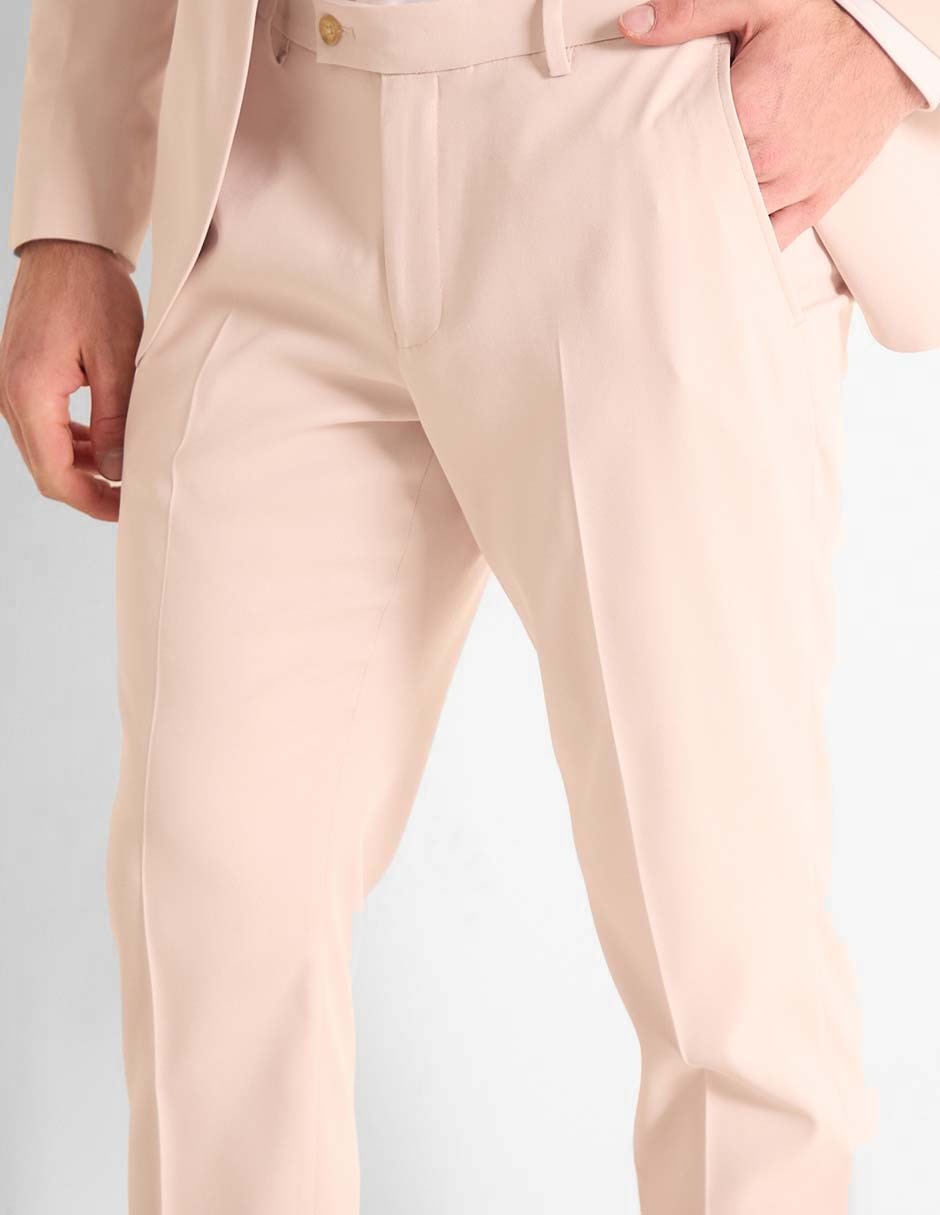 Pantalón business casual de vestir slim de algodón para hombre 4