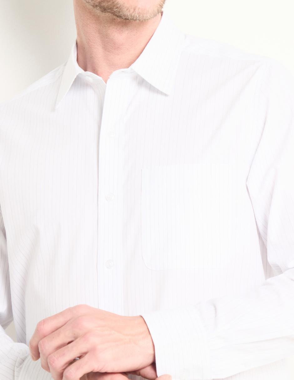Camisa business casual manga larga para hombre 4