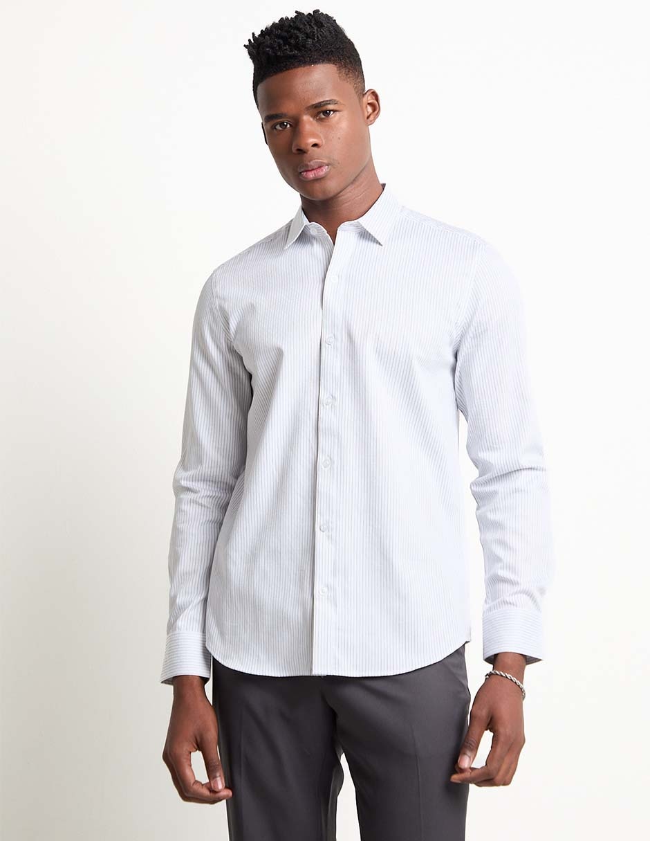 Camisa casual de algodón manga larga para hombre Camisa casual de algodón manga larga para hombre