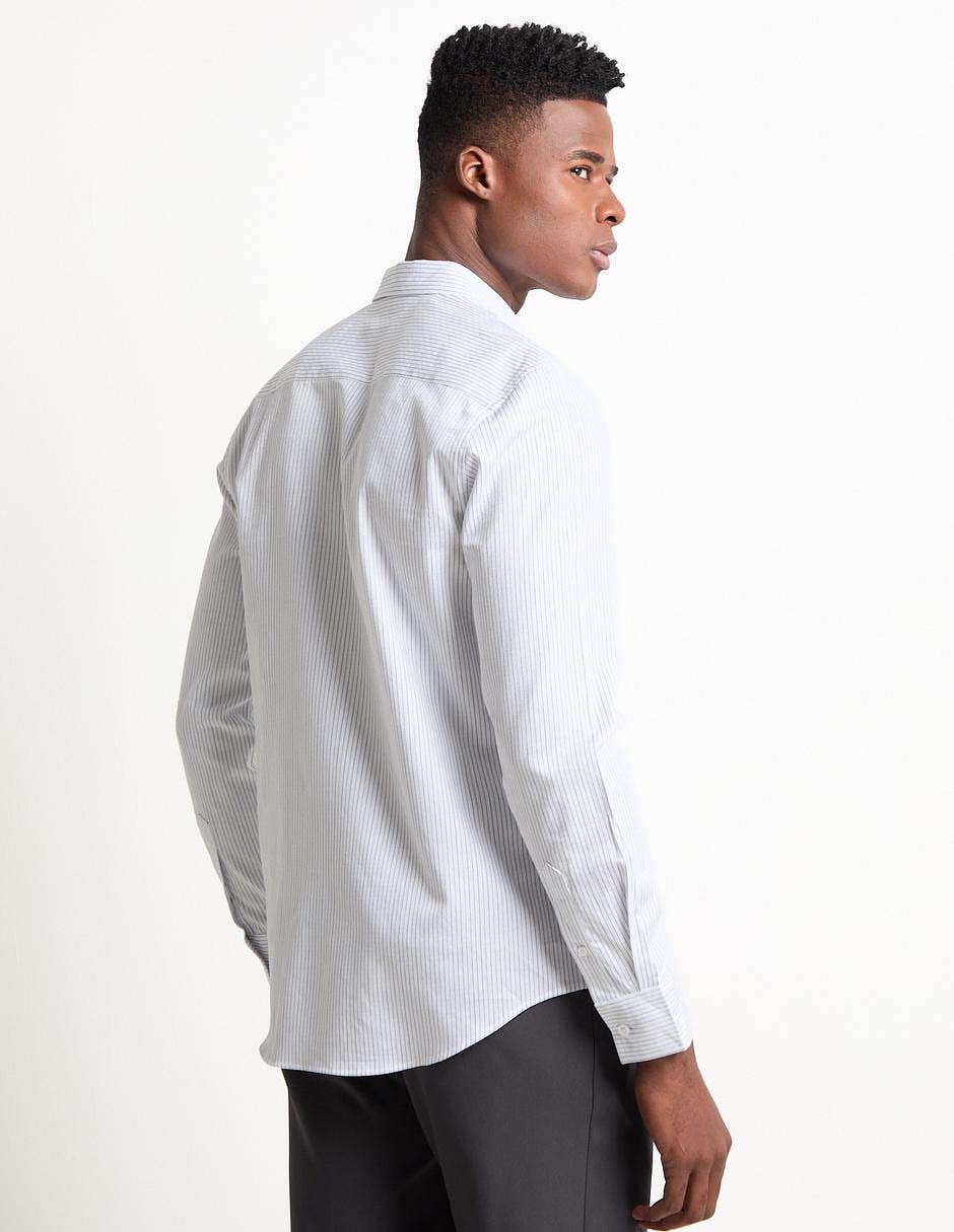 Camisa casual de algodón manga larga para hombre 2