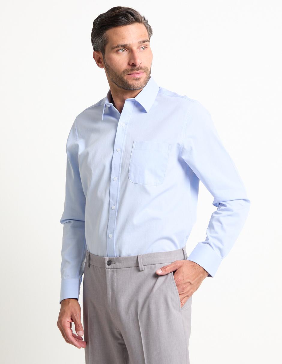 Camisa casual de algodón manga larga para hombre