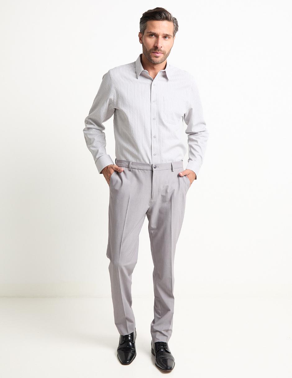 Camisa de vestir de algodón manga larga para hombre 3