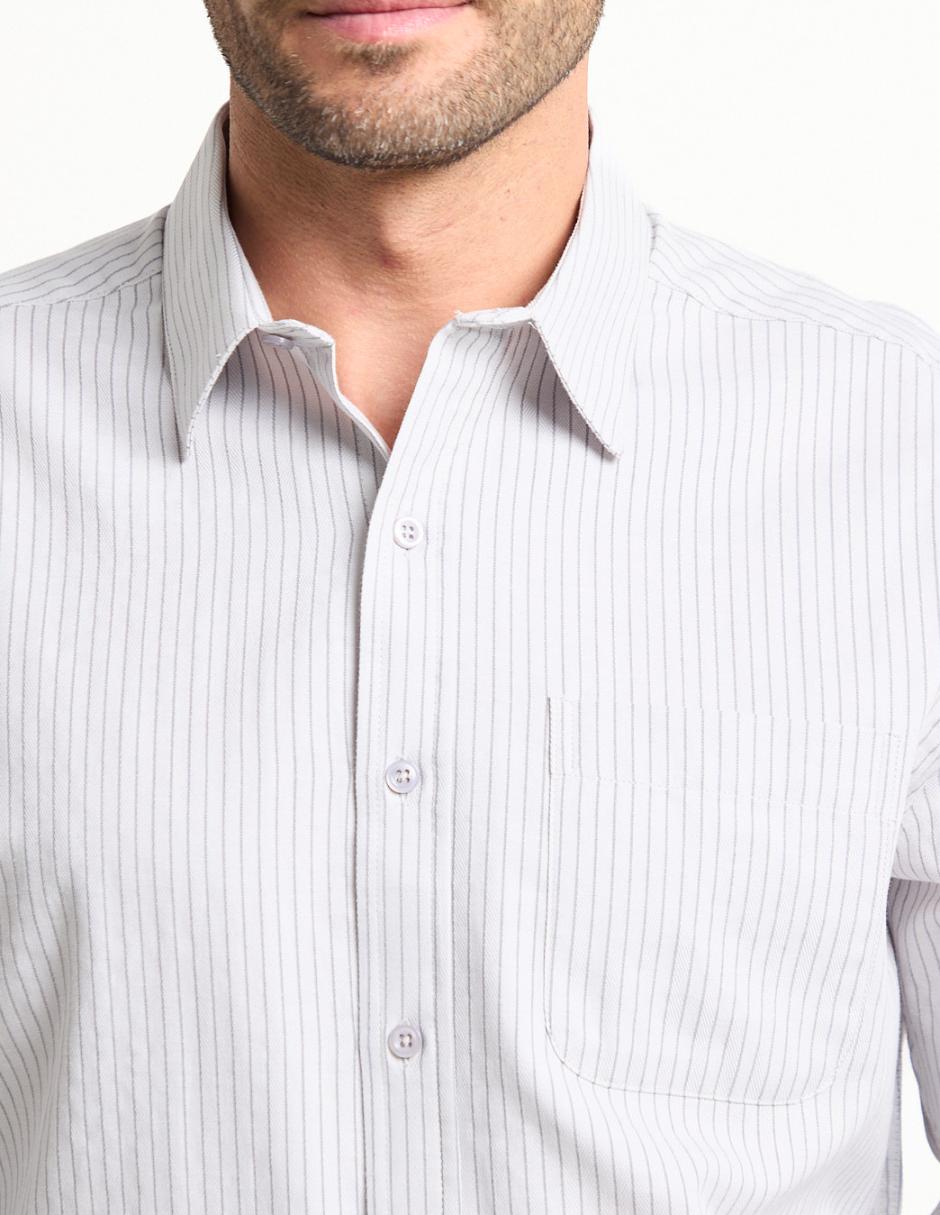 Camisa de vestir de algodón manga larga para hombre 4