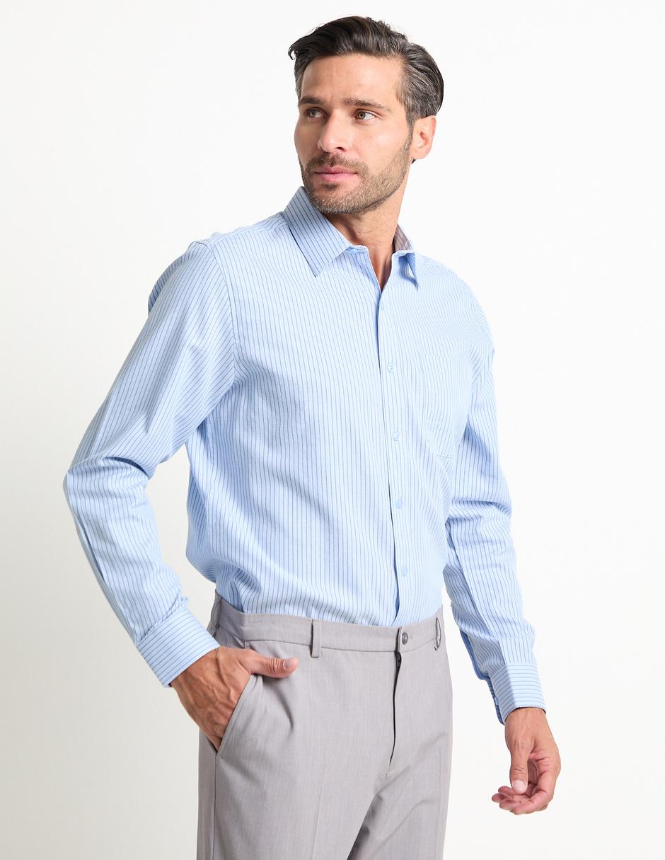 Camisa de vestir de algodón manga larga para hombre Camisa de vestir de algodón manga larga para hombre