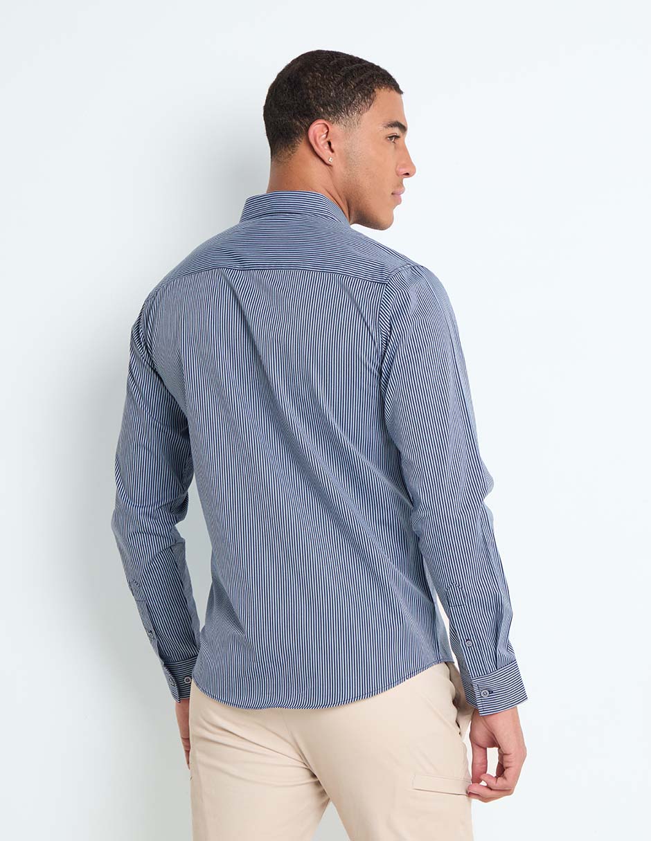 Camisa casual de algodón manga larga para hombre 2