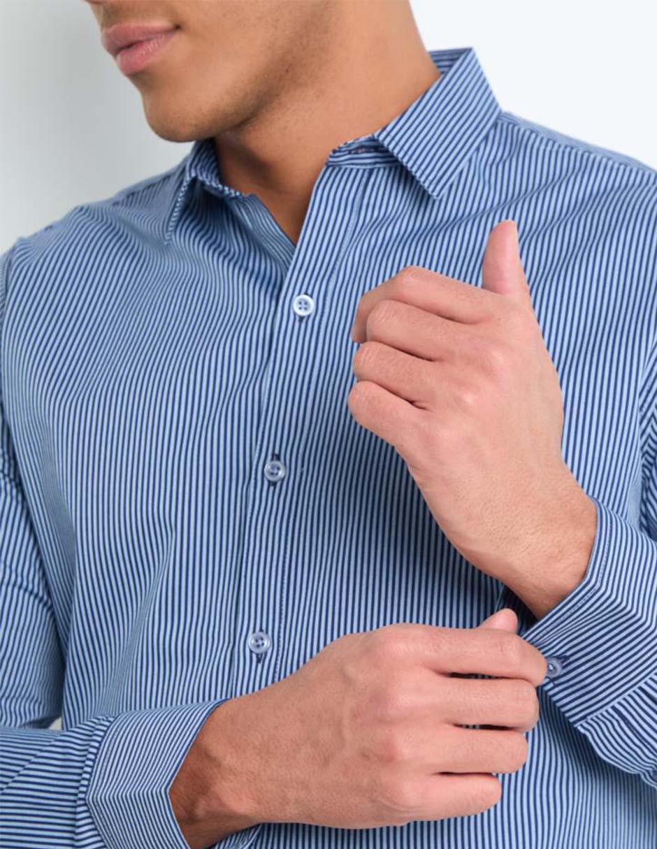 Camisa casual de algodón manga larga para hombre 4