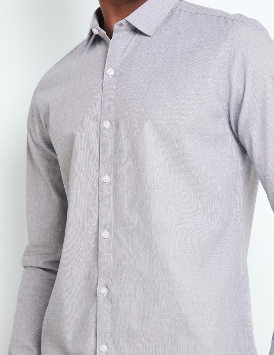 Camisa casual manga larga para hombre 4