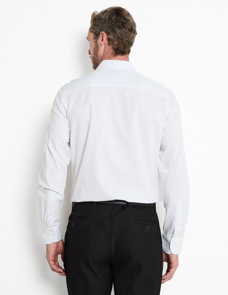 Camisa de vestir de algodón manga larga para hombre 2