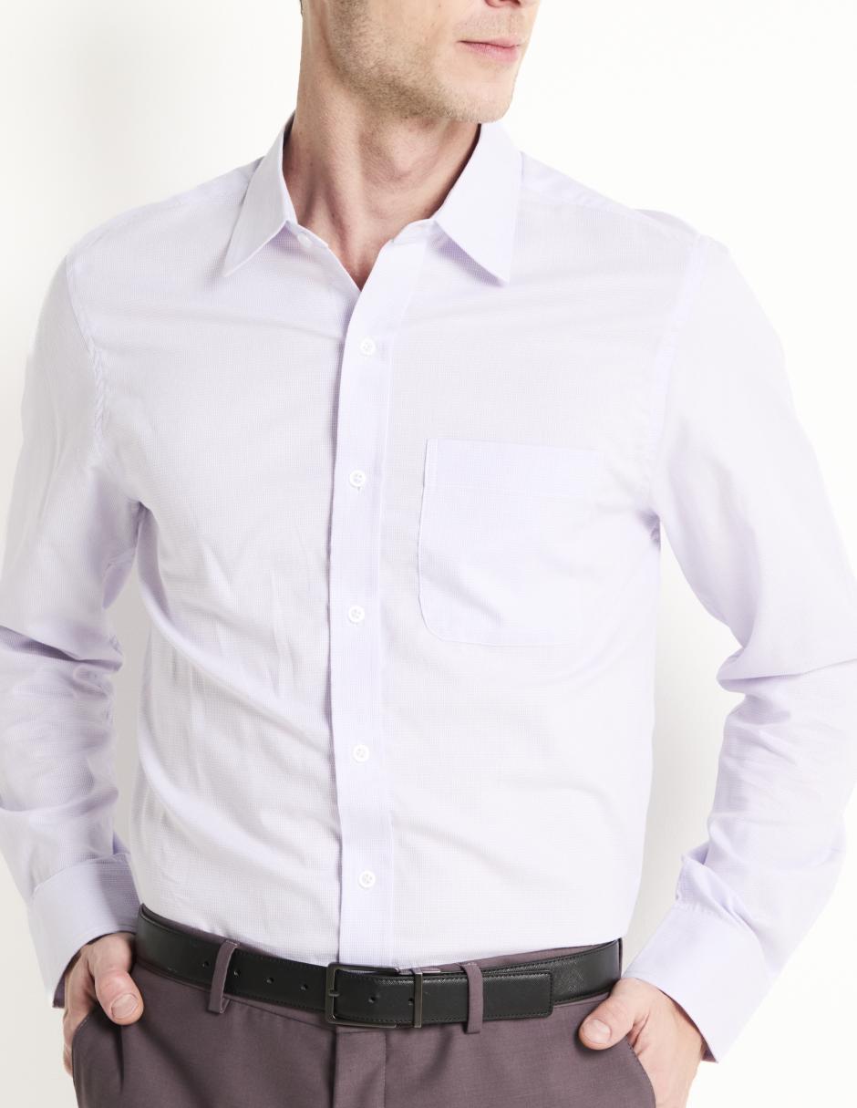 Camisa de vestir de algodón manga larga para hombre 4