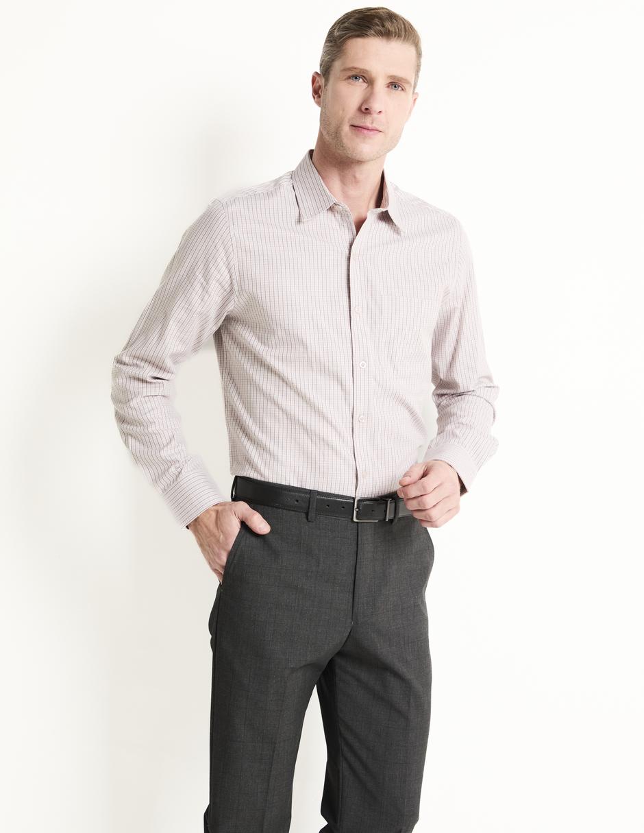 Camisa casual de algodón manga larga para hombre