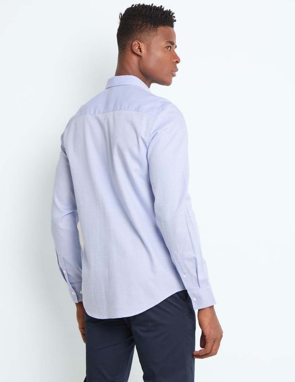 Camisa casual de algodón manga larga para hombre 2