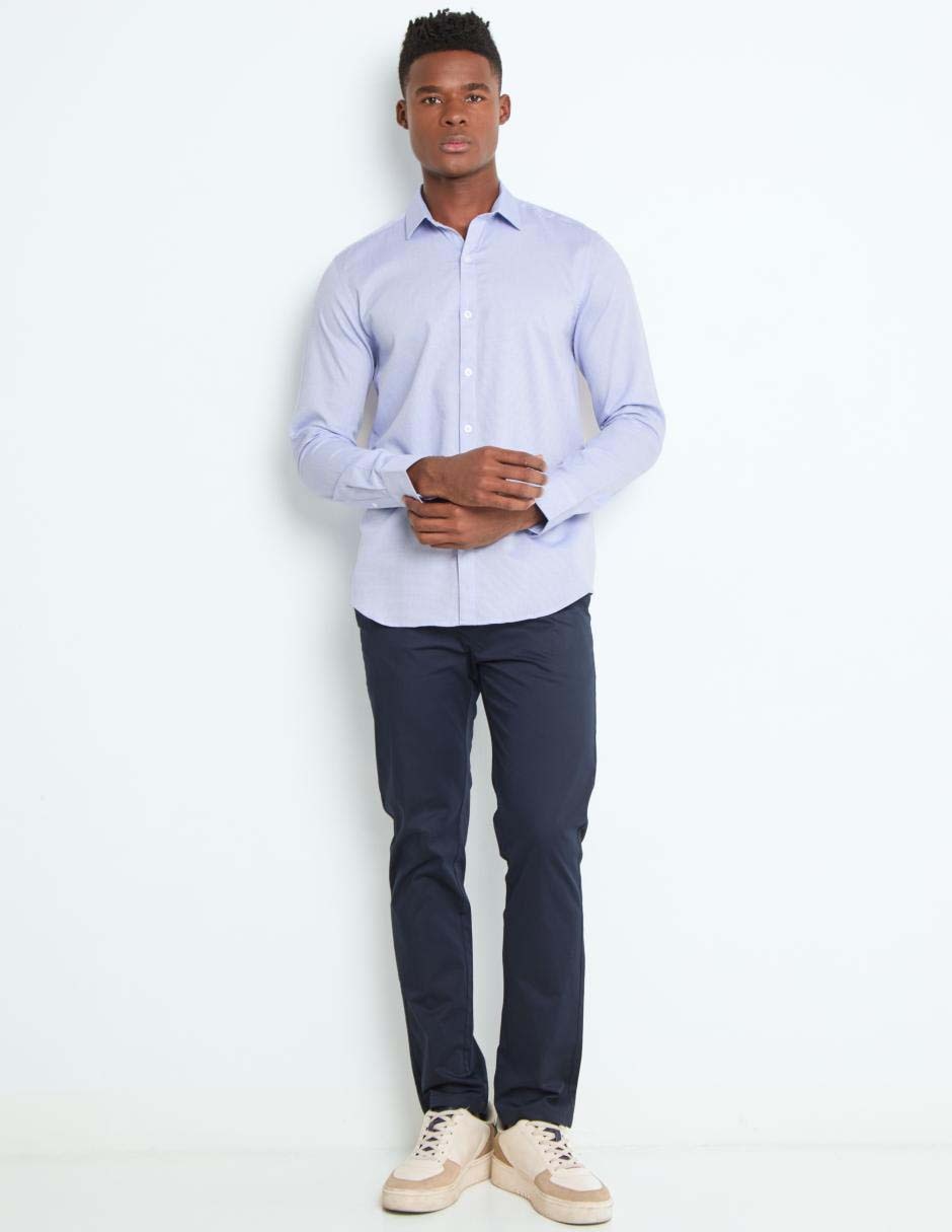 Camisa casual de algodón manga larga para hombre 3