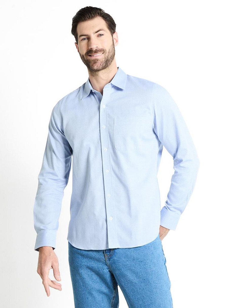 Camisa casual de algodón manga larga para hombre Camisa casual de algodón manga larga para hombre